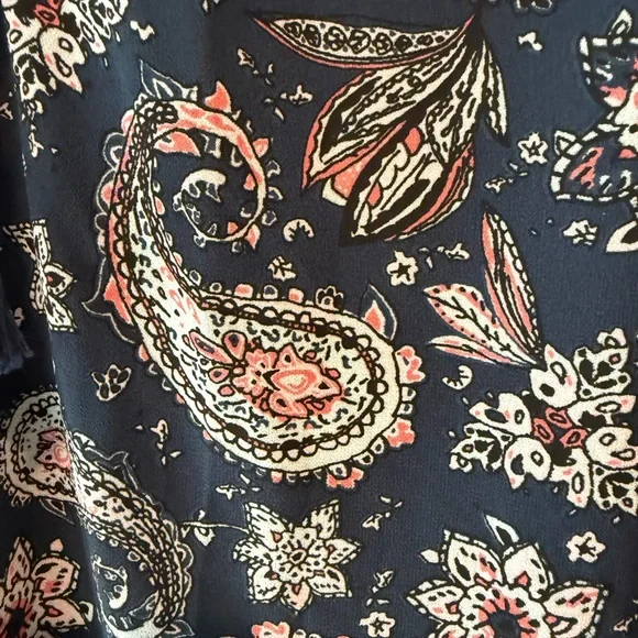 Signature Studio Navy and Pink Paisley Dress - Picture 3 of 6